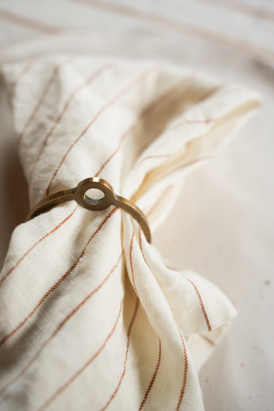 Brass O Napkin Rings - Set of 4