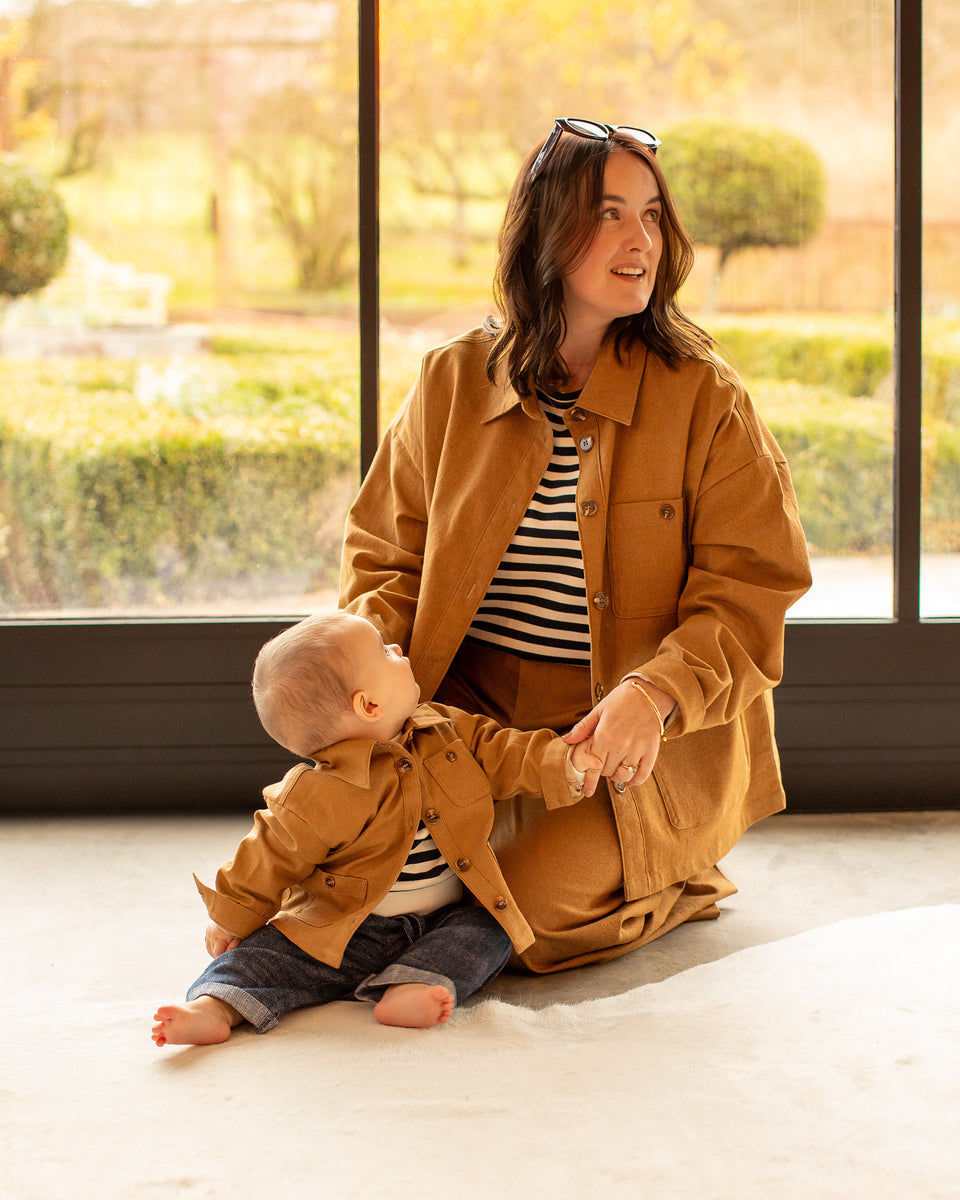 Chalk | Wei Stripe Top | Navy/Ecru