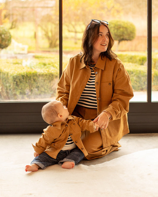 Chalk | Wei Stripe Top | Navy/Ecru