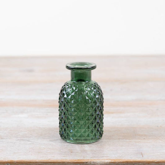 Green Patterned Vase, 9.2cm