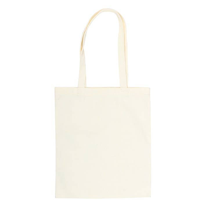 Cream Folk Floral Print Tote Bag