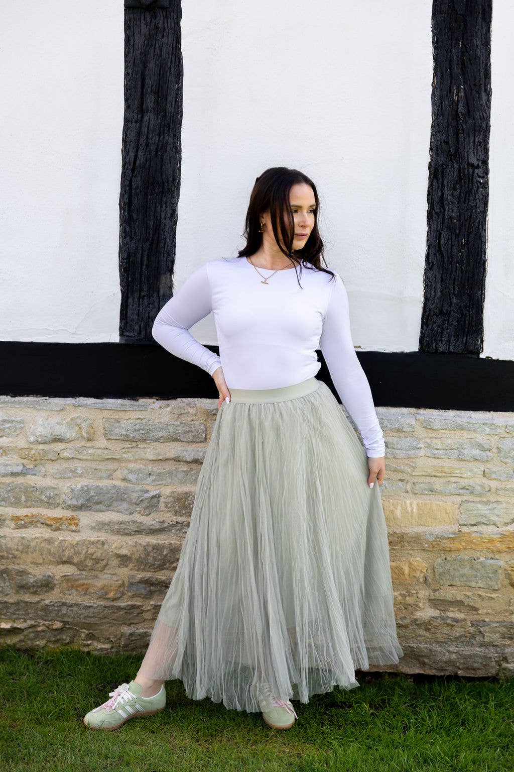 Floaty Crinkle Skirt | Pistachio Green