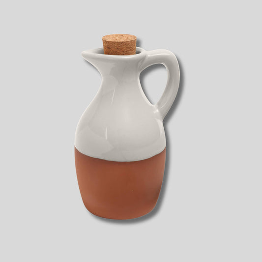 Sintra Glazed Terracotta Oil Drizzler - Stone