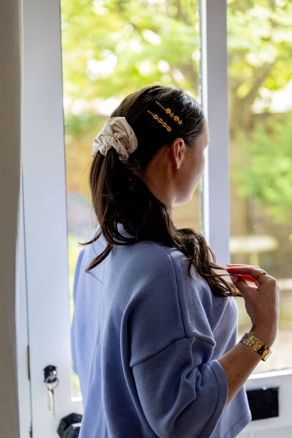 Extra Large Silky Scrunchie | Ivory