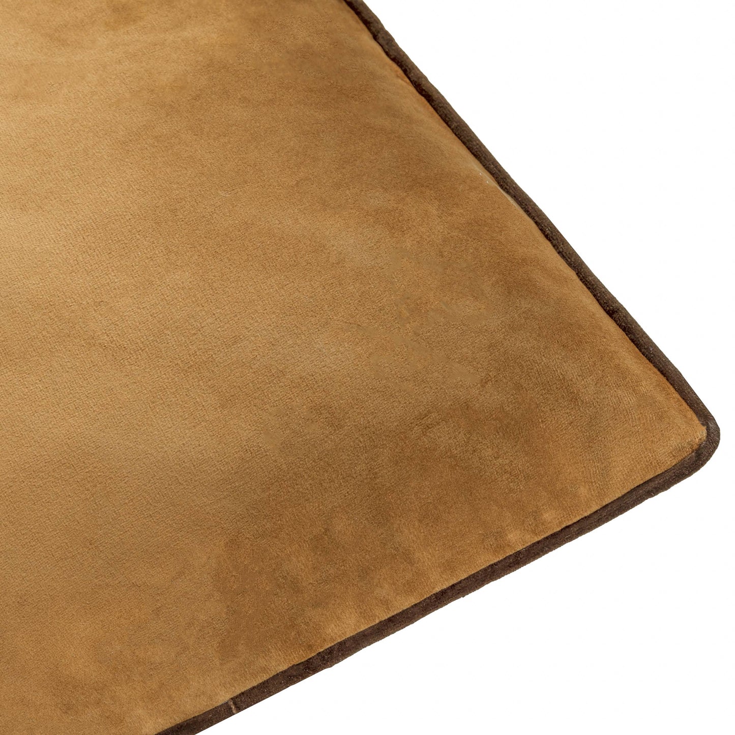 Meridian Velvet Cushion | Caramel/Chocolate