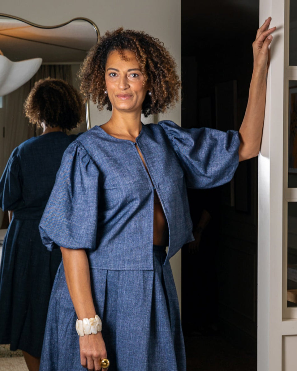 Chalk | Jessica Jacket | Dark Denim