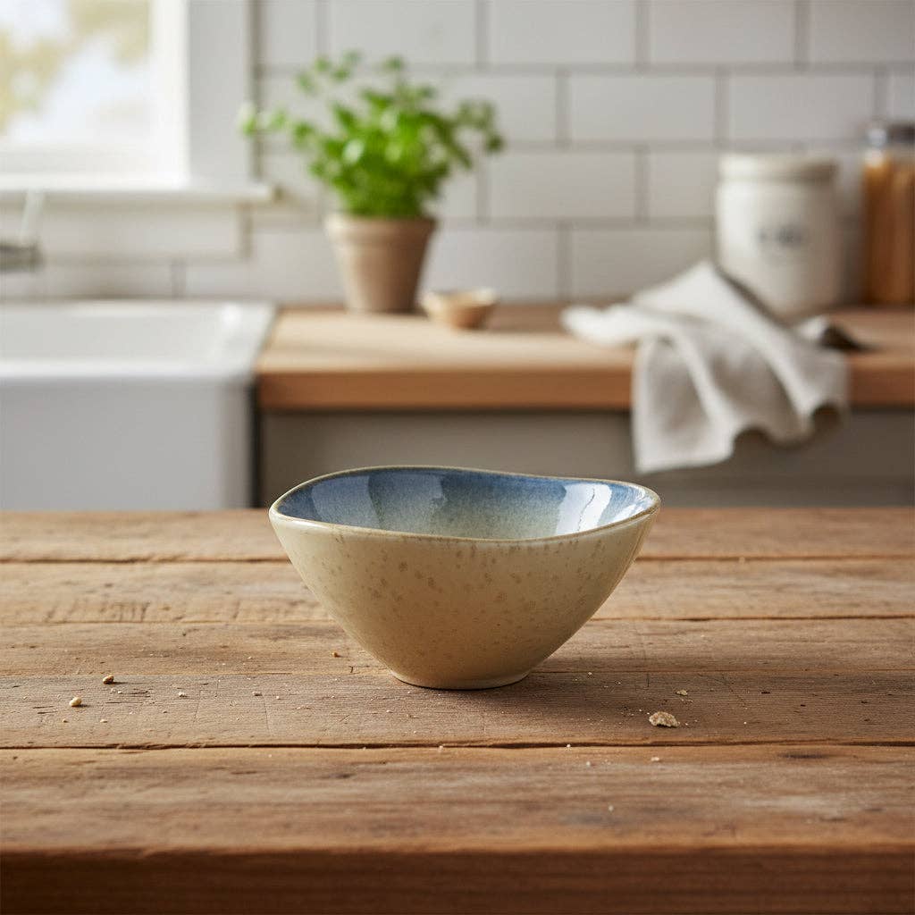 Mini Serving Bowl | Ivory/Blue