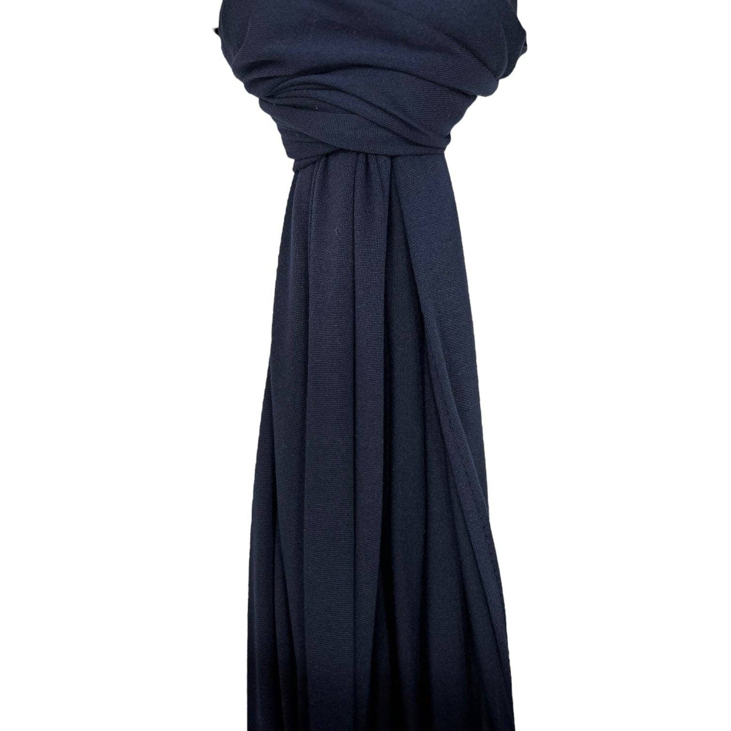 Recycled Viscose Premium Jersey Neat Edge Finished Plain Scarf