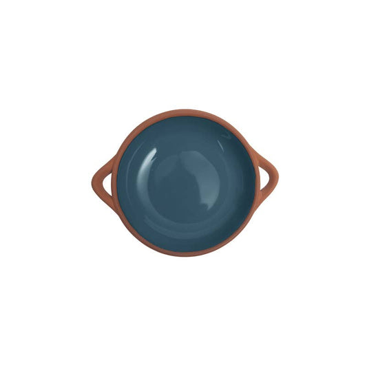 Sintra Small Glazed Terracotta Tapas Dish - Ink Blue