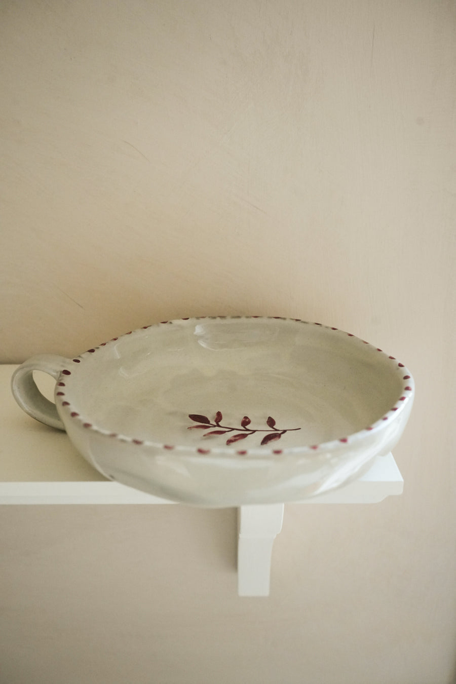 Hand Painted Botanic Dish - Brick