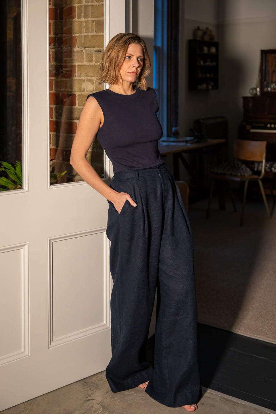 Chalk | Jasmine Trouser | Navy