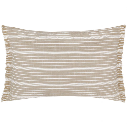 Tide Textured Stripe Cushion Natural