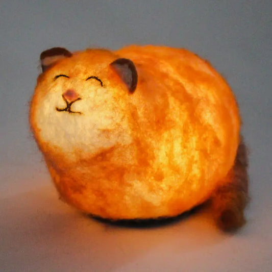 Ginger Felt Cat Lamp