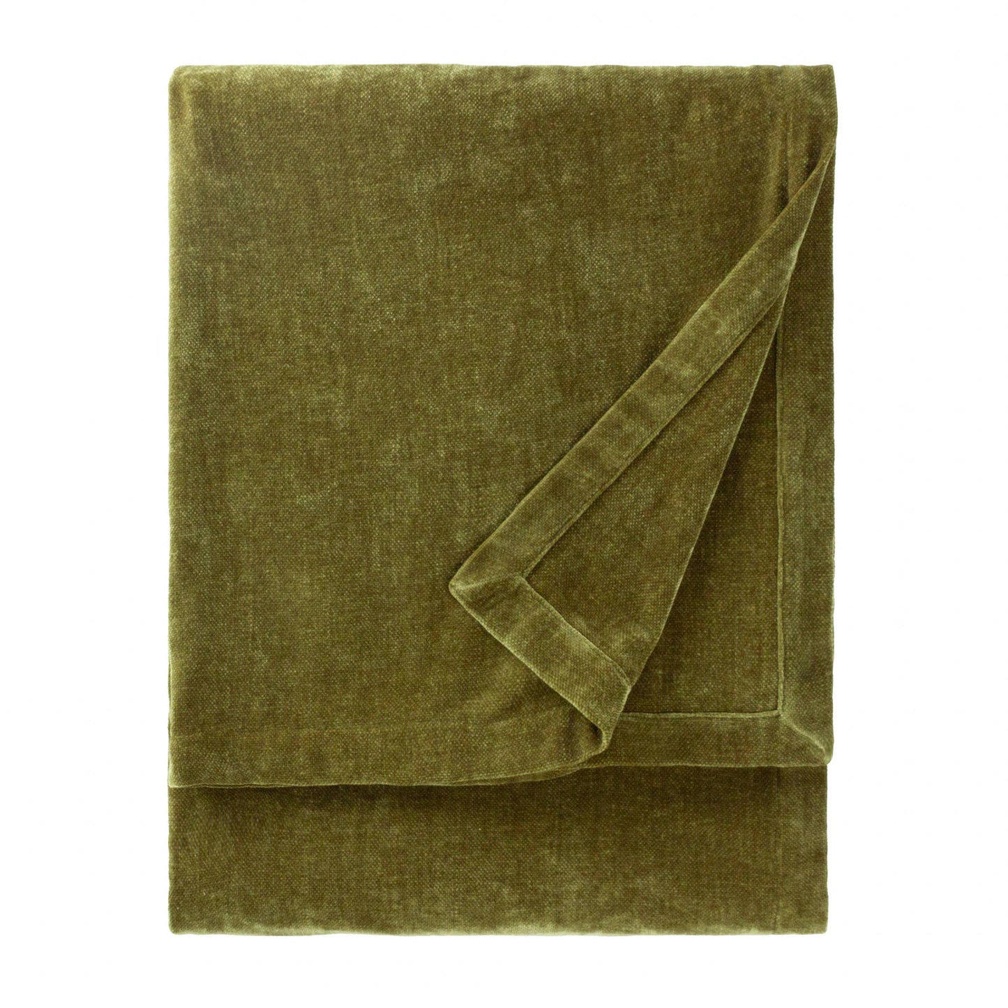 Heavy Chenille Velvet Throw | Olive
