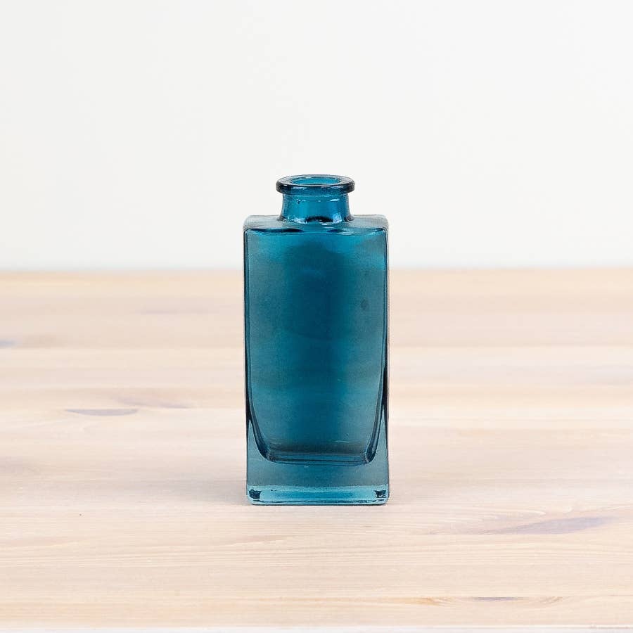 Blue Glass Vase, 12cm