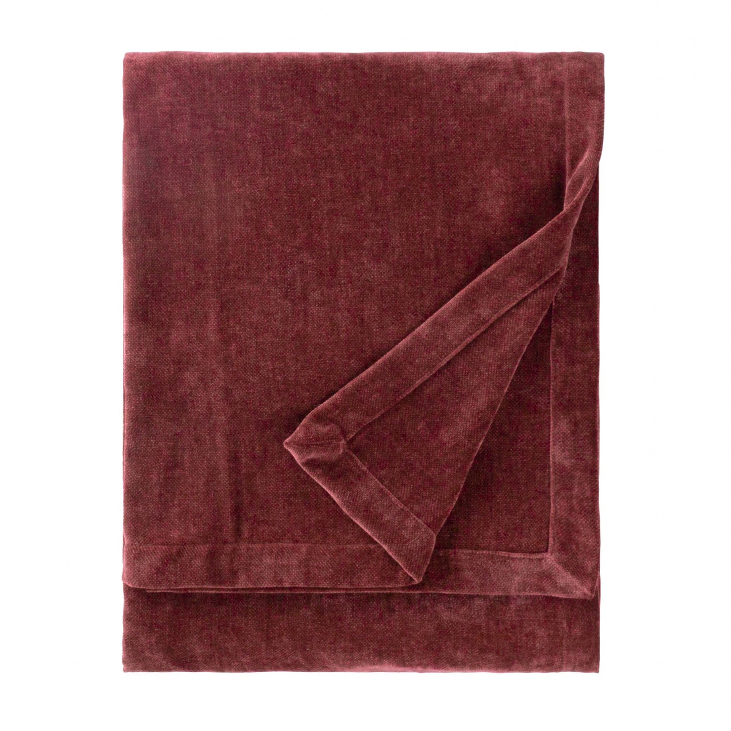 Heavy Chenille Velvet Throw | Beetroot