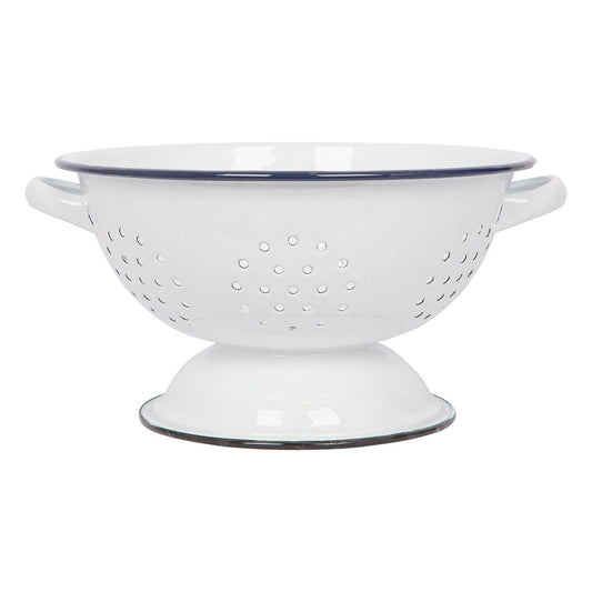 White Enamel Colander