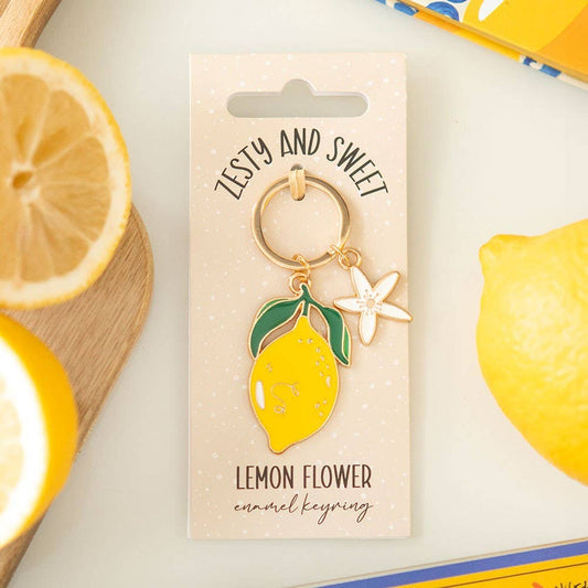 Lemon Flower Keyring