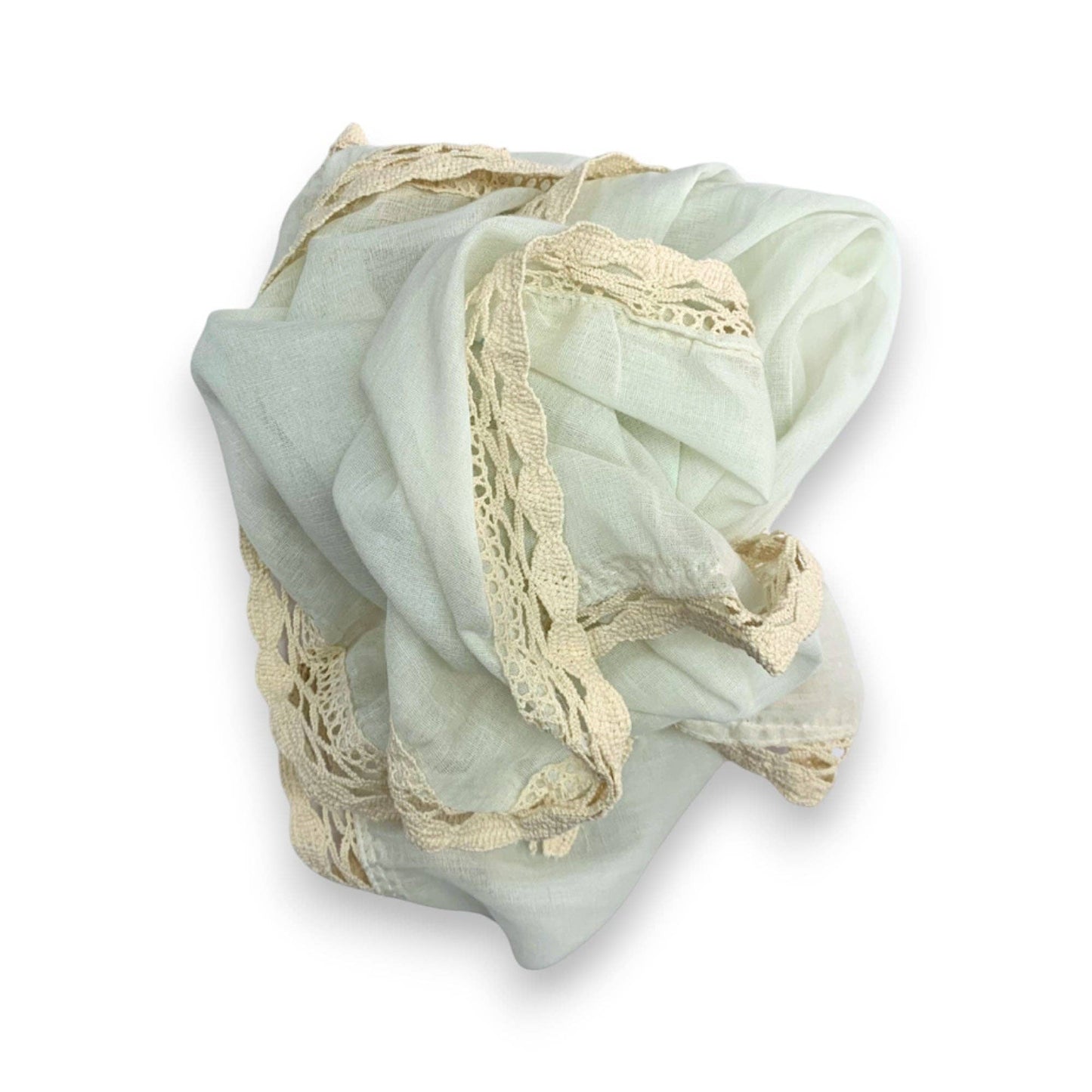 Lace Trim Plain Scarf