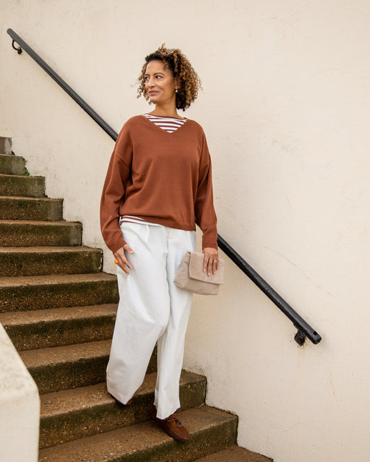 Chalk | Lily Jumper | Rust