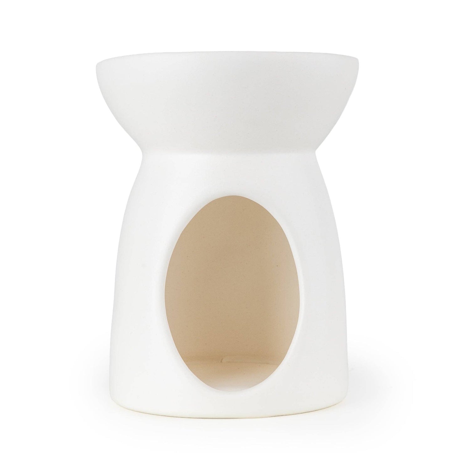 13cm Ceramic Oil Burner - Matt White