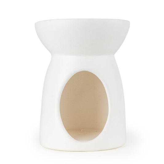 13cm Ceramic Oil Burner - Matt White
