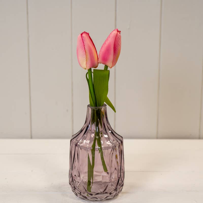 Amethyst Glass Bottle/Candle Holder