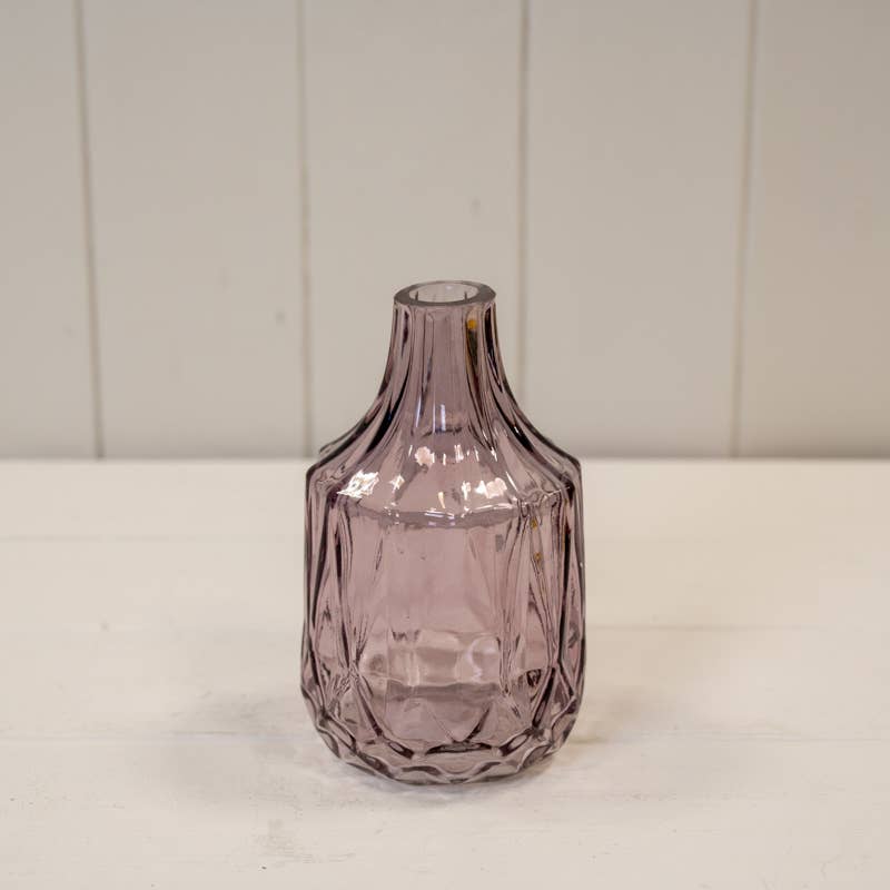 Amethyst Glass Bottle/Candle Holder