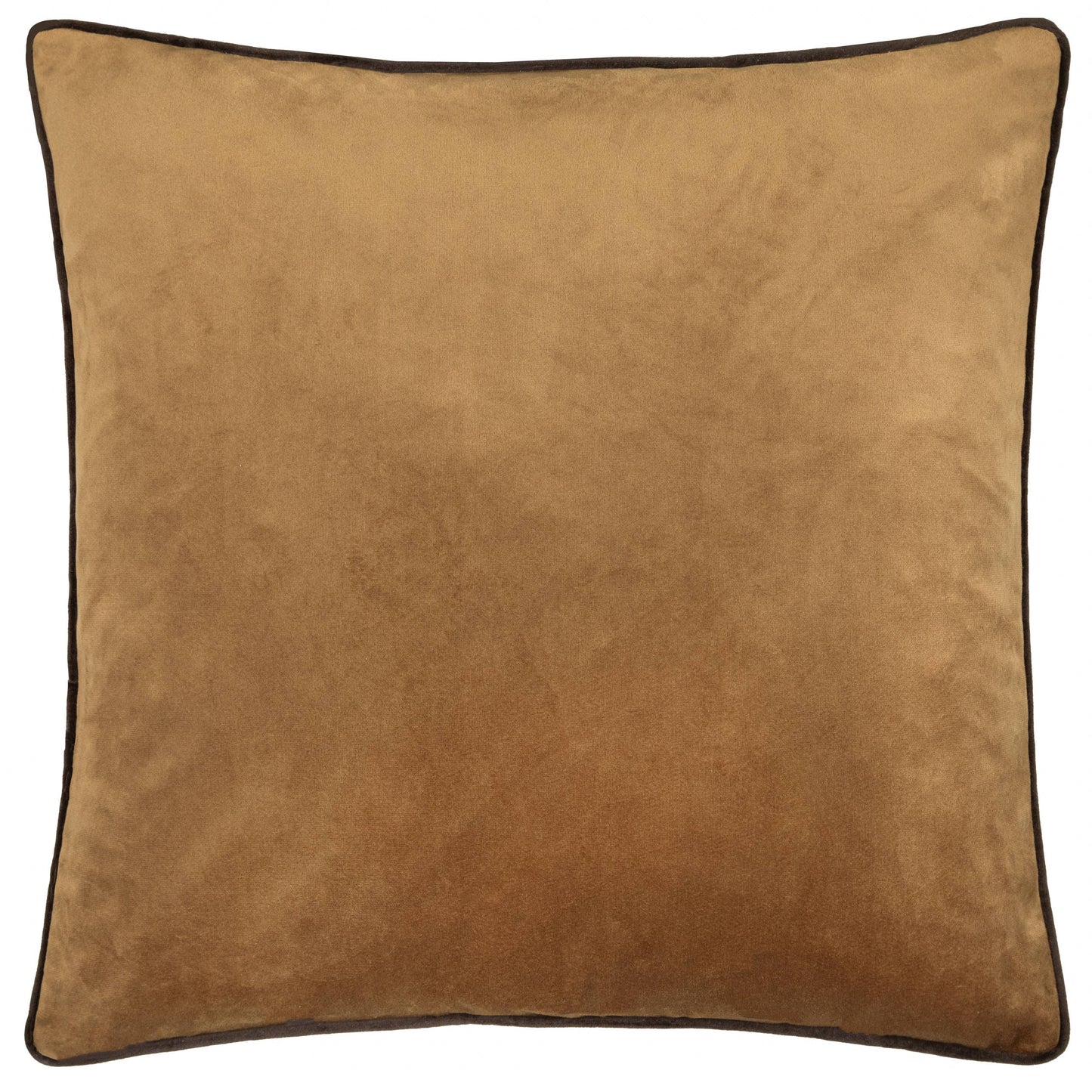Meridian Velvet Cushion | Caramel/Chocolate