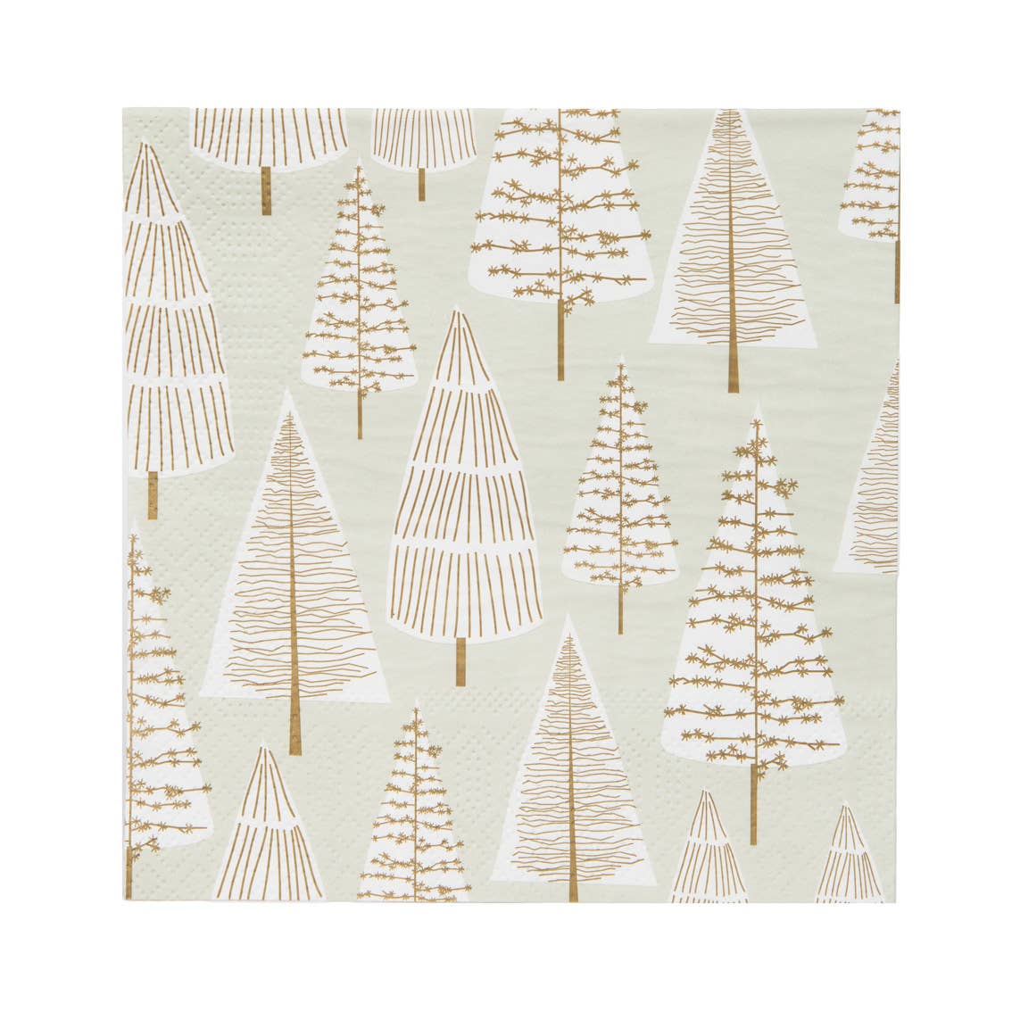 Silver & Gold Eco Christmas Tree Napkins | 20 Pack |