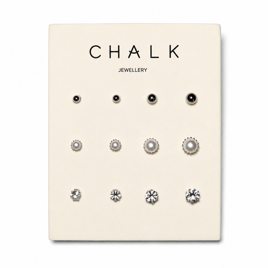 Chalk | Multi-Stud Earring Card | Silver