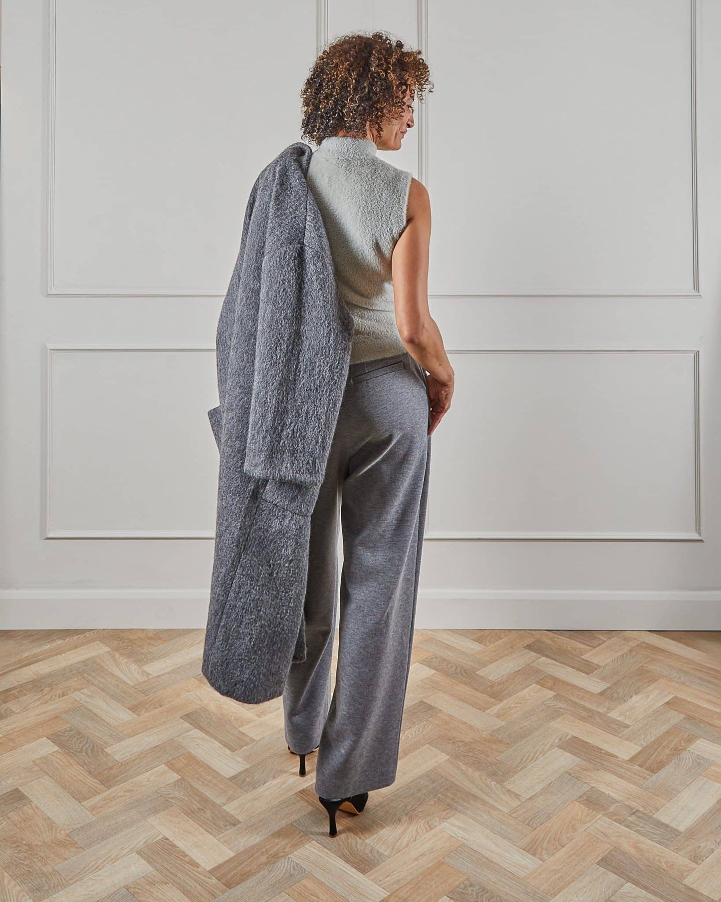 Chalk | Regan Trouser | Marl Grey