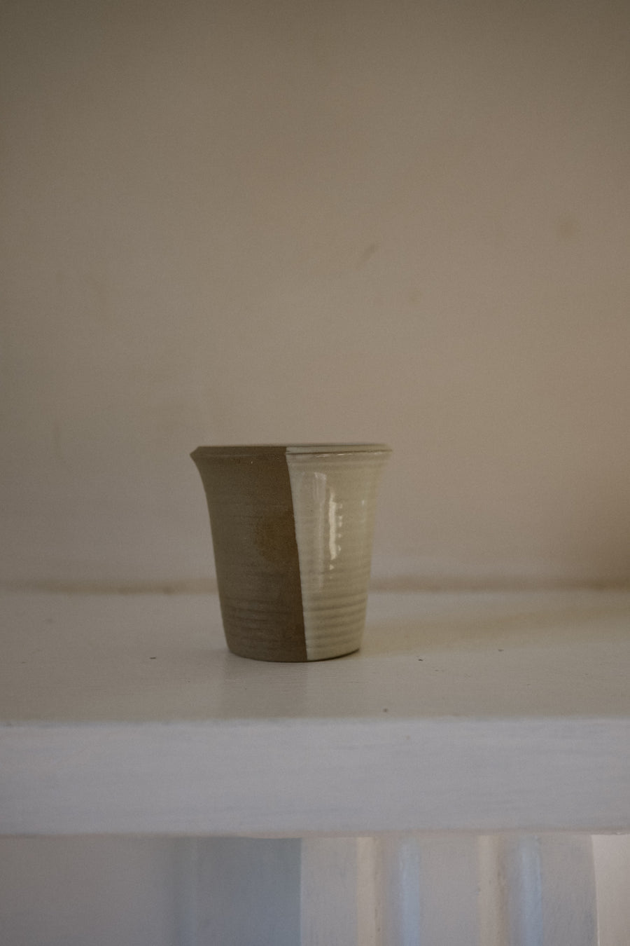 Stoneware cup set of 4 - Milk White