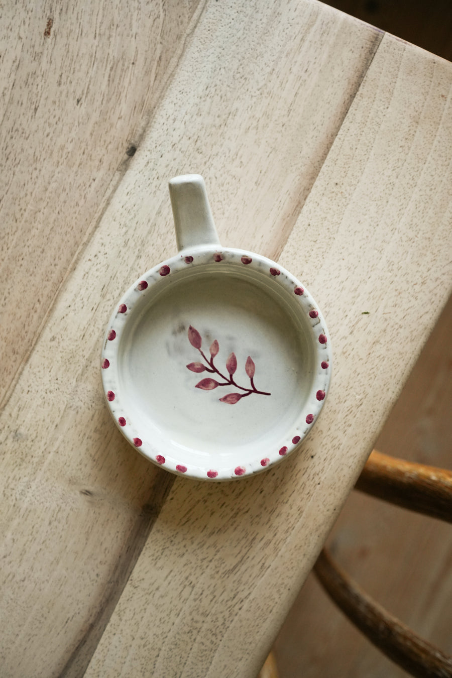 Hand Painted Botanic Olive Dish - Brick