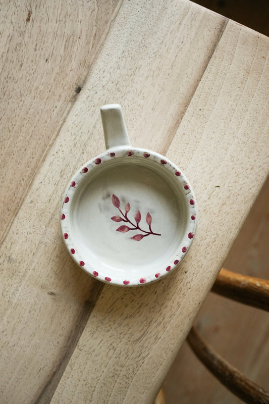 Hand Painted Botanic Olive Dish - Brick