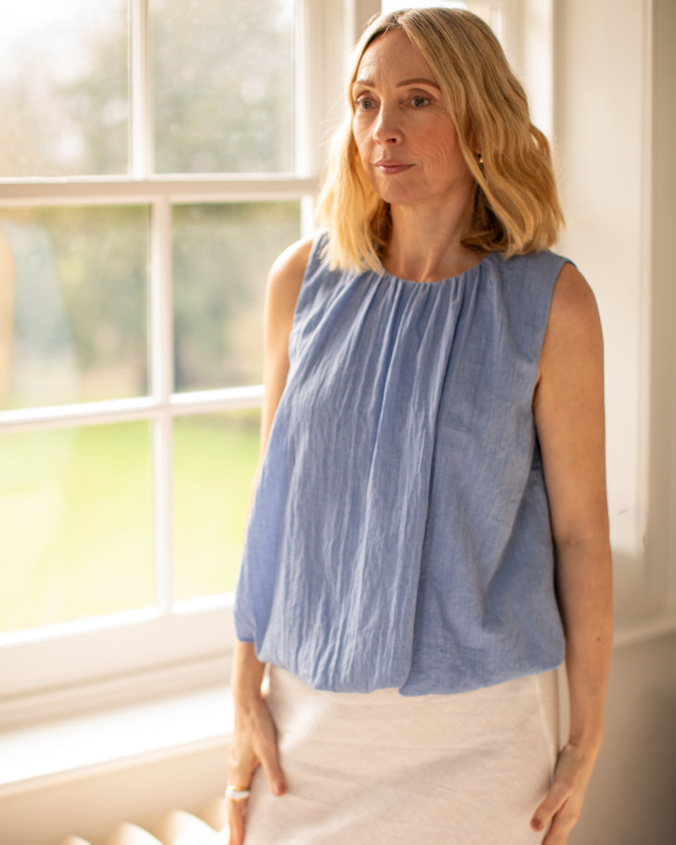 Chalk | Ruth Top | Sky Blue