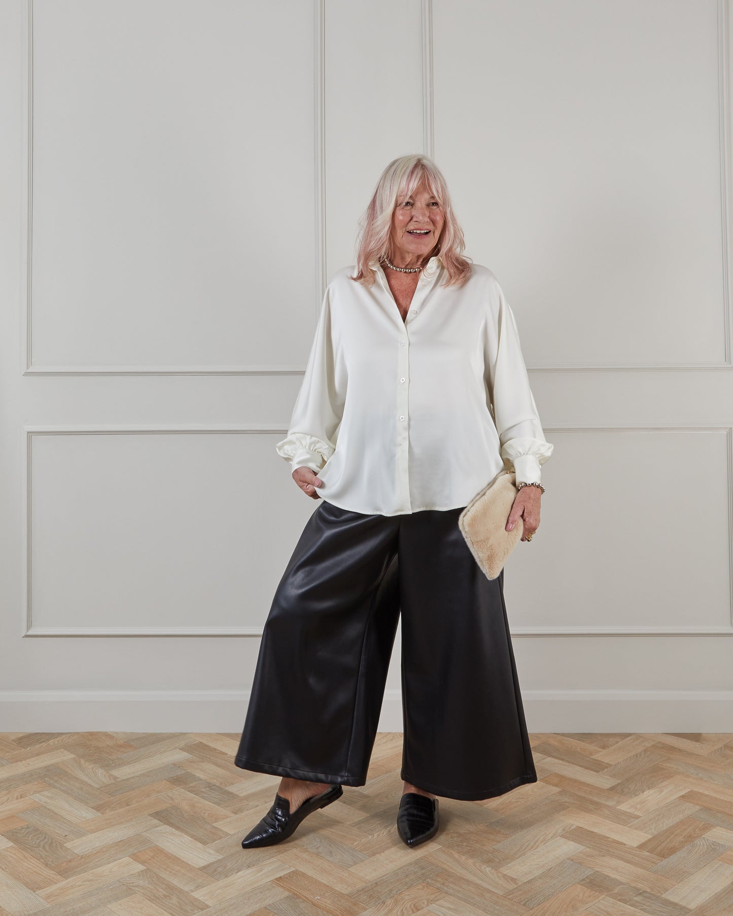 Darcy Faux Leather Trousers | Black