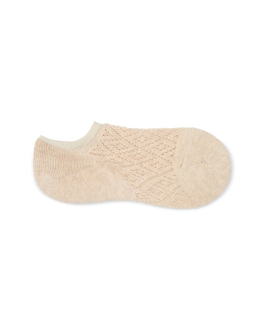 Chalk | Patterned No Show Sock | Oatmeal