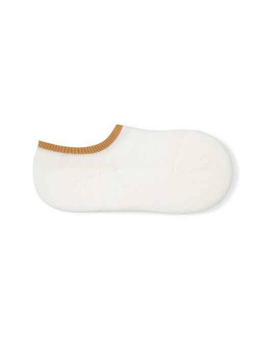 Chalk | Padded No Show Sock | Off White/Beige