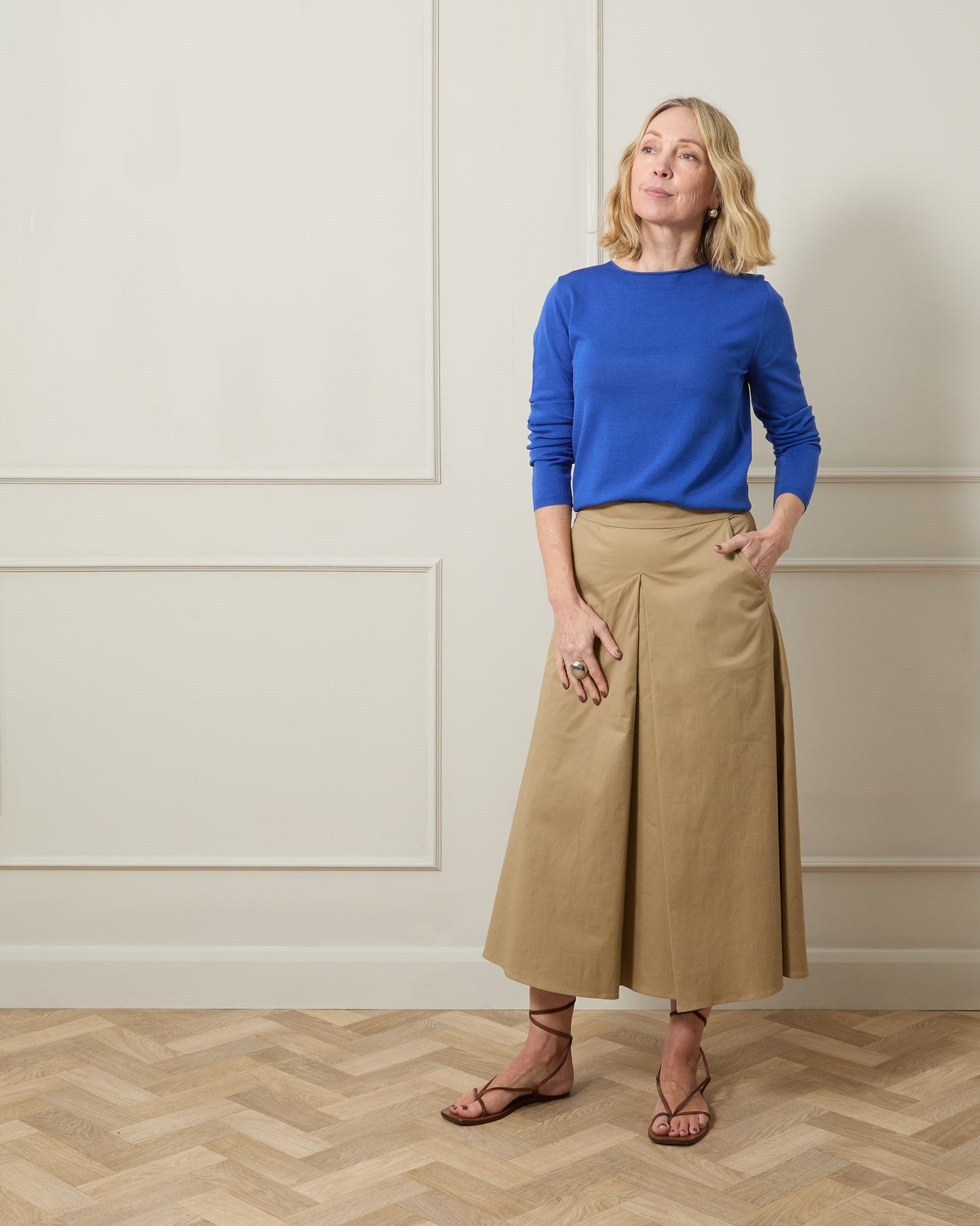 Chalk | Tamara Skirt | Dark Beige