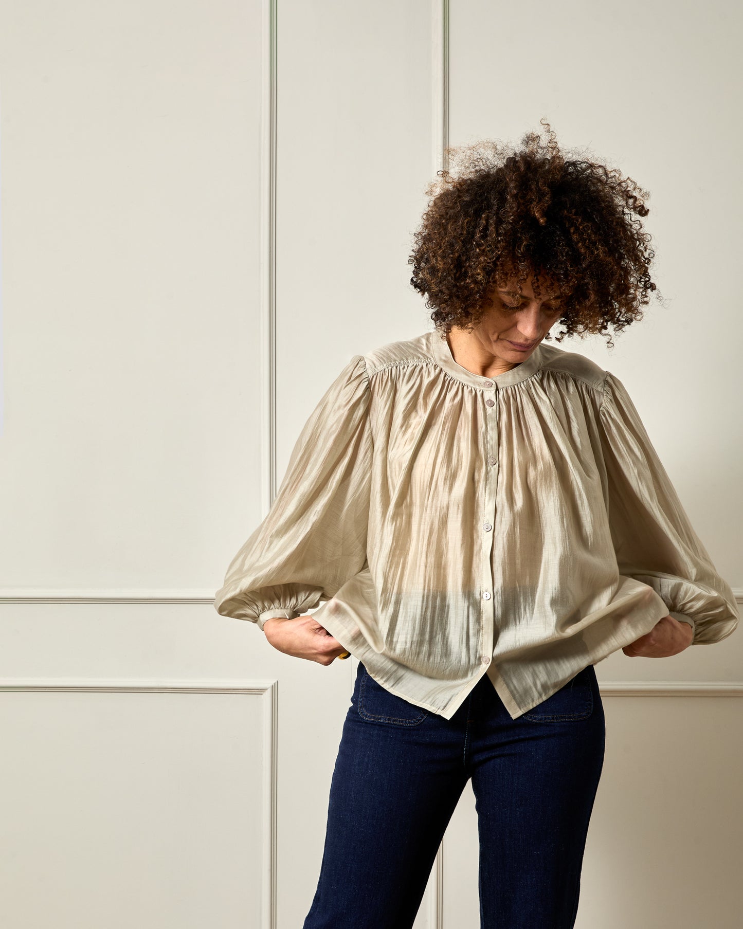 Chalk | Dawn Blouse | Taupe