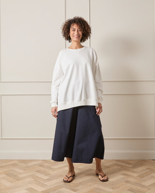 Chalk | Rachel Sweatshirt | White