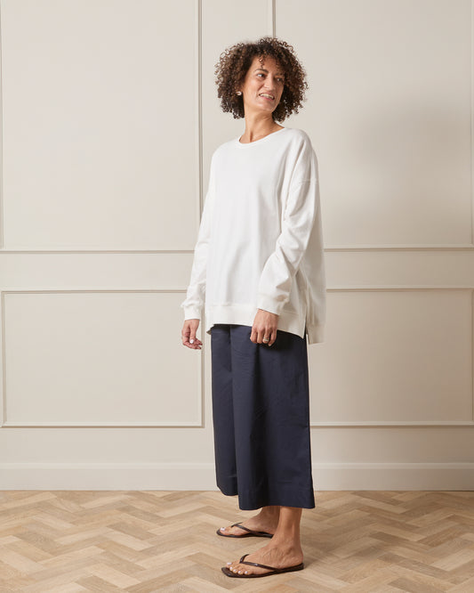 Chalk | Rachel Sweatshirt | White