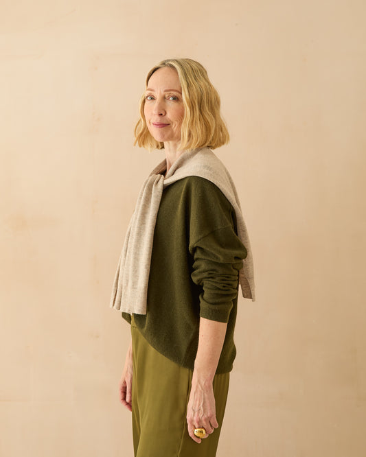 Chalk | Lilly Jumper | Dark Olive