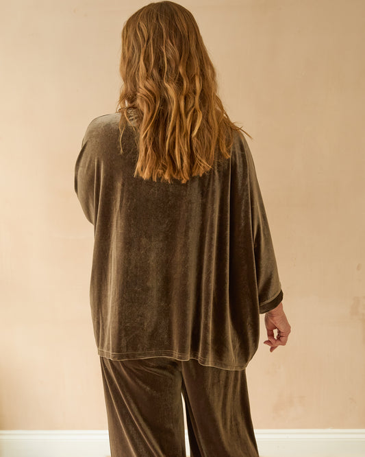 Chalk | Erin Top | Velvet | Truffle