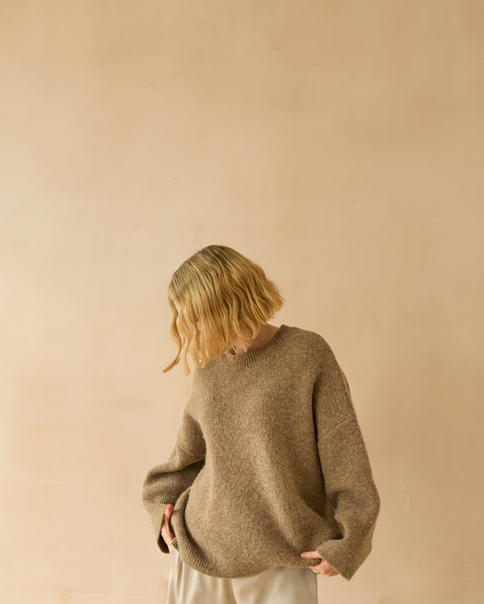 Chalk | Martine Jumper | Dark Fawn