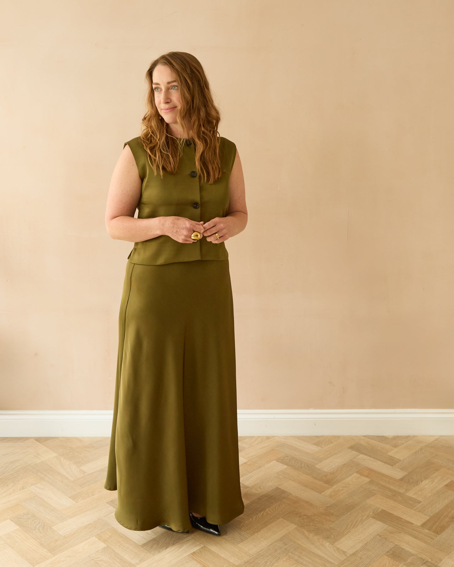 Chalk | Gina Skirt | Avocado