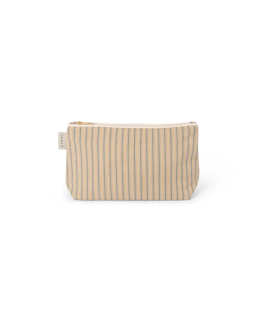 Kent Wash Bag | Ticking Stripe | Antique Khaki