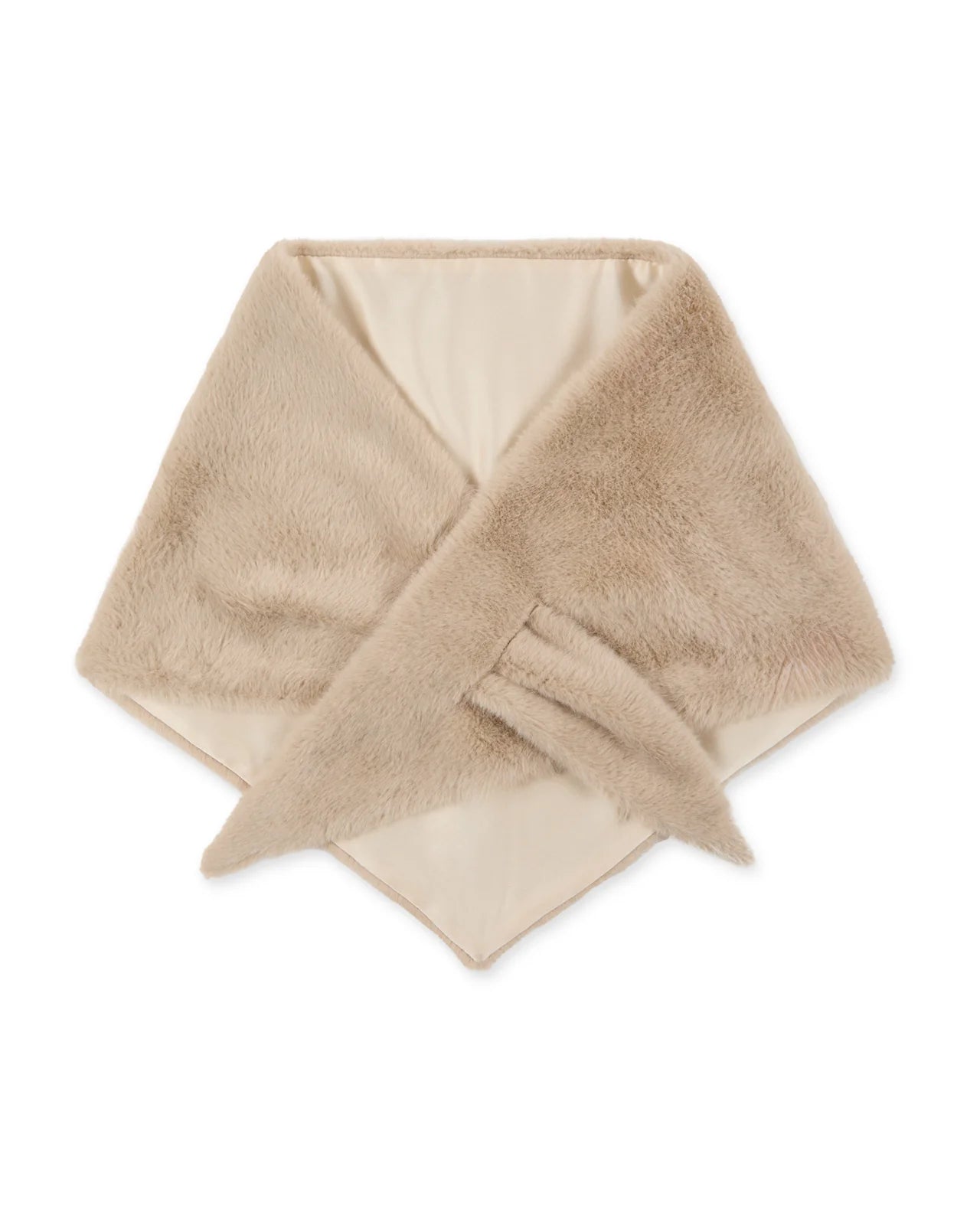 Chalk | Nova Scarf | Faux Fur | Cream