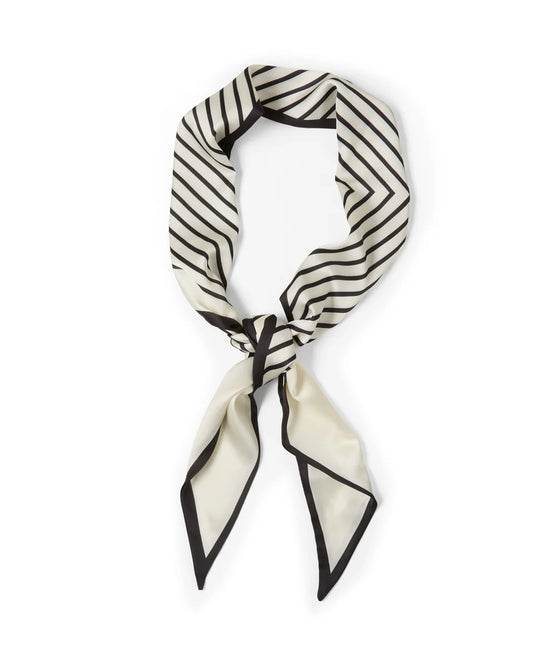 Chalk | Ava Scarf | Stripe | Black